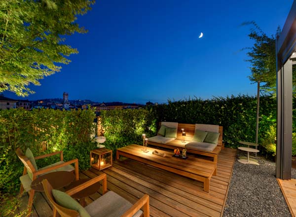 Rooftop bar Roof Garden at Hotel Metropolitan in Bologna