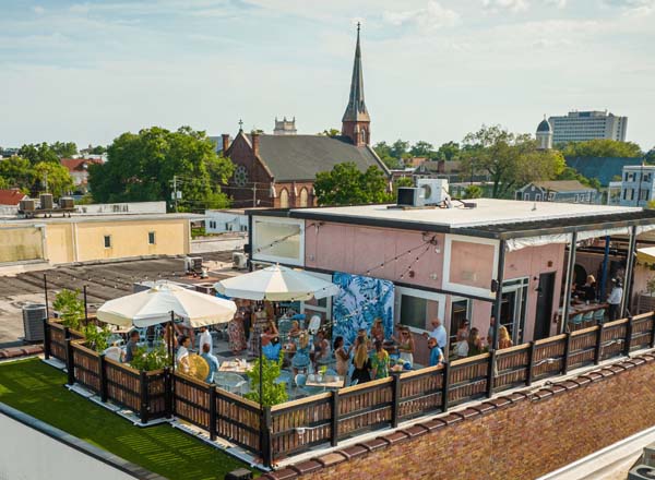 Rooftop bar Satellite Bar in Charleston