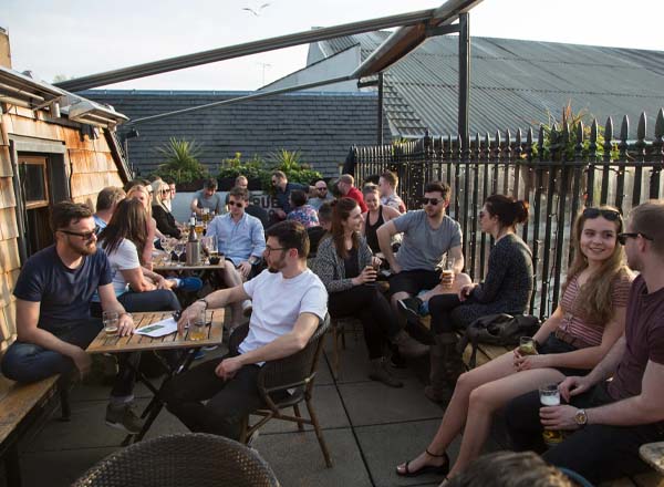 Rooftop bar The Rooftop Terrace at Ubiquitous Chip in Glasgow