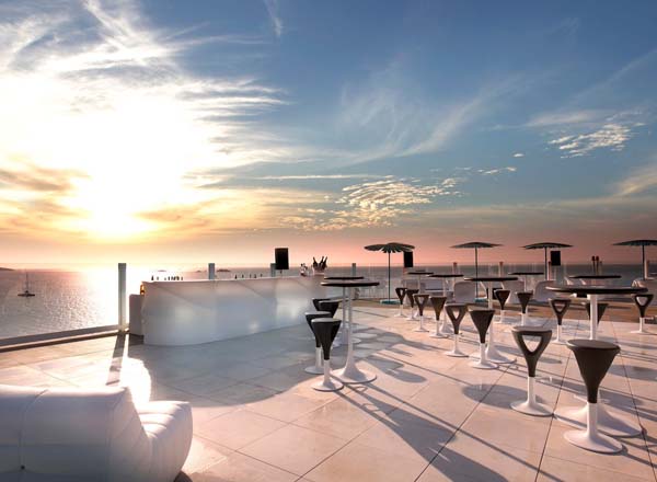 Rooftop bar The Ninth in Ibiza