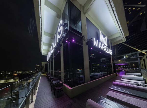 Rooftop bar Marquis Sky Lounge in Kuala Lumpur