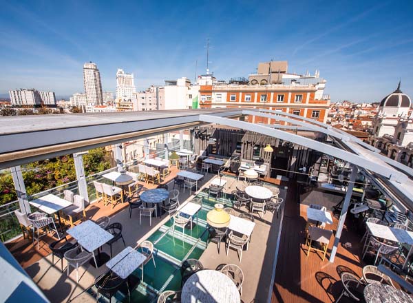 Rooftop bar La Terraza del Santo Domingo in Madrid