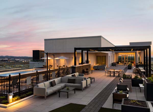 Rooftop bar BNA Sky Pavilion in Nashville