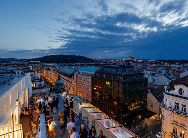 Rooftop bar Fly Vista in Prague