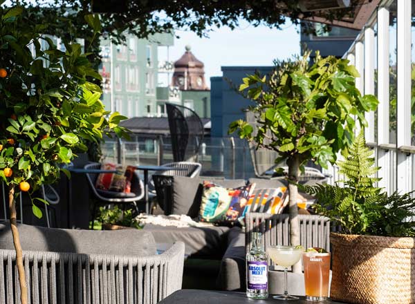 Rooftop Garden Bar at Clarion Sign in Stockholm