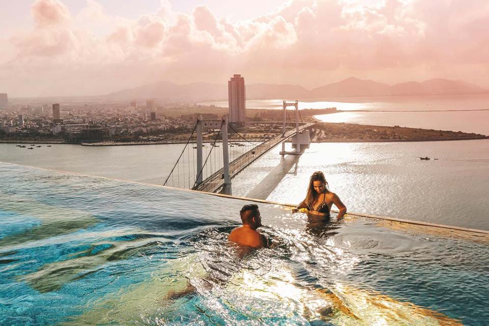 Rooftop pool in Da Nang, Danang Golden Bay